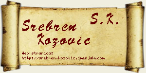 Srebren Kožović vizit kartica